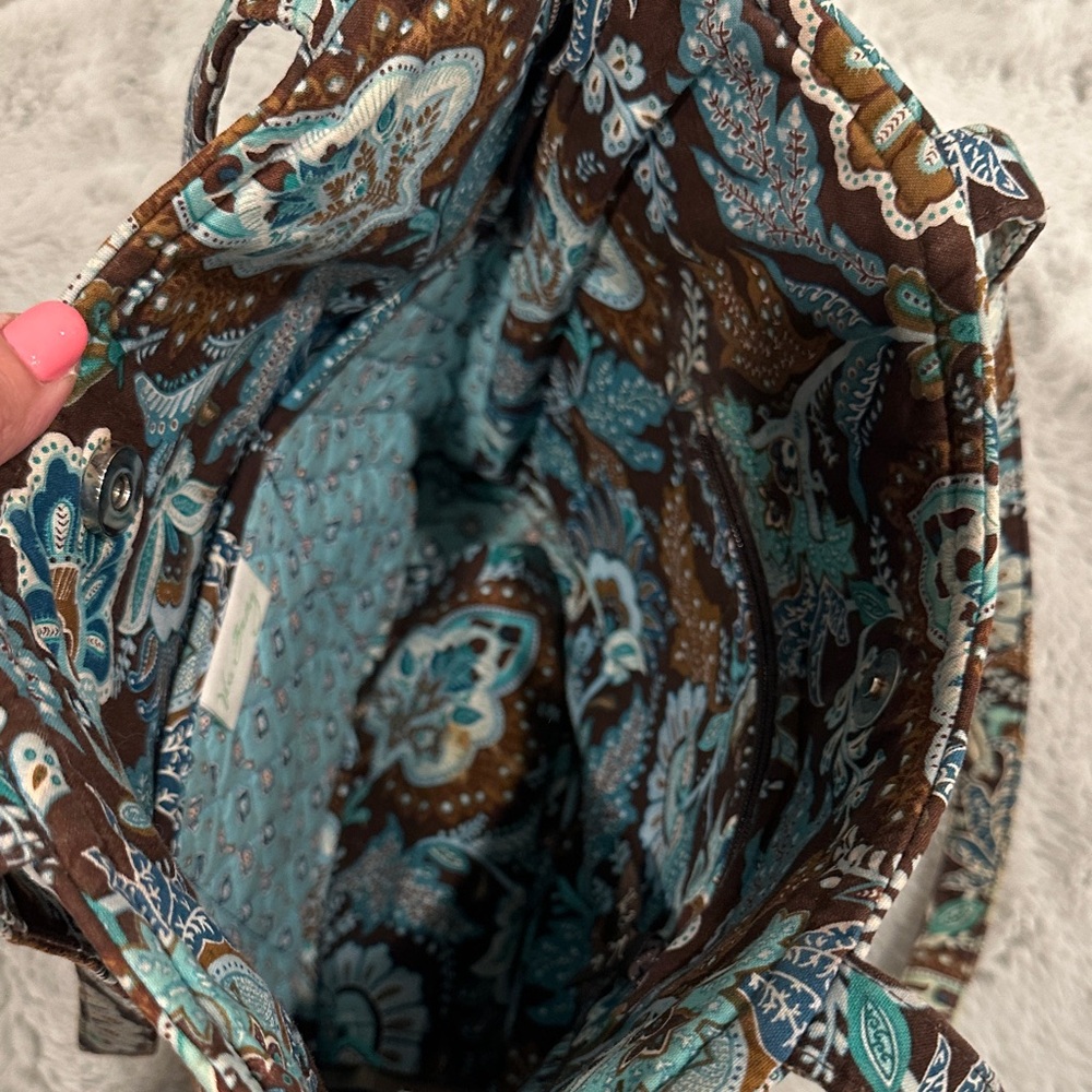 Vera Bradley Java Blue Tote Retired - Picture 5 of 10